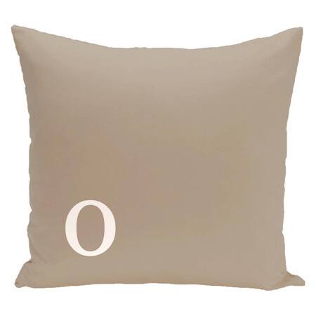 Brown 26 x 26-inch Monogram Print Decorative Pillow - O