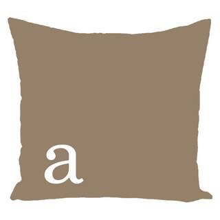 Brown 26 x 26-inch Monogram Print Decorative Pillow - A