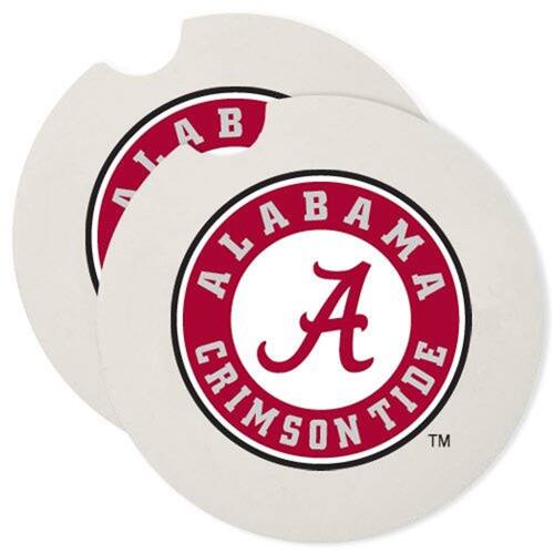 Alabama Crimson Tide Absorbent Stone Car Coaster (Set of 2) - 4x6