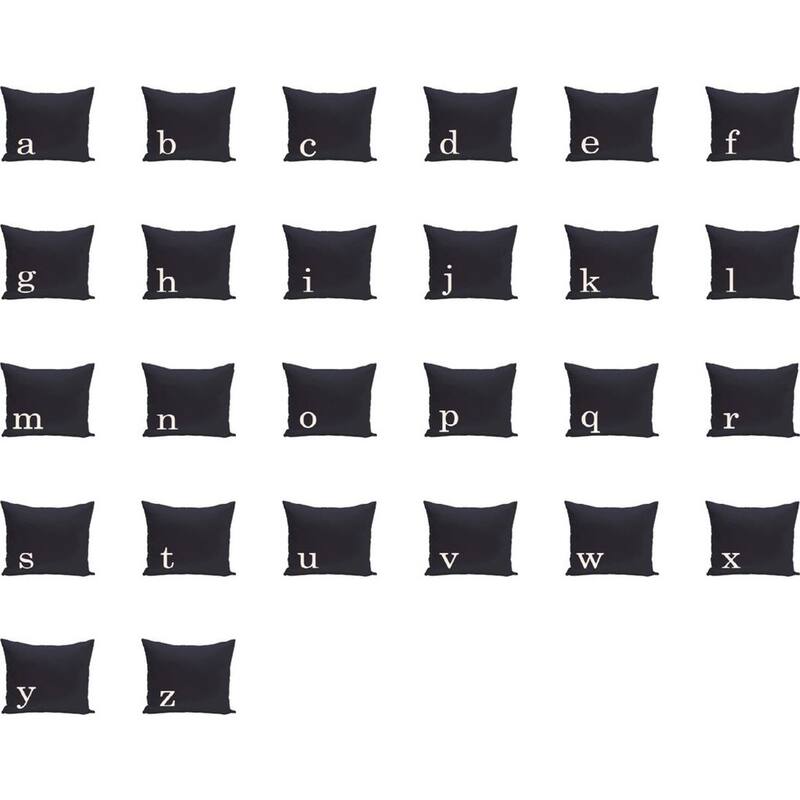 Blue and White 18 x 18-inch Monogram Print Decorative Pillow