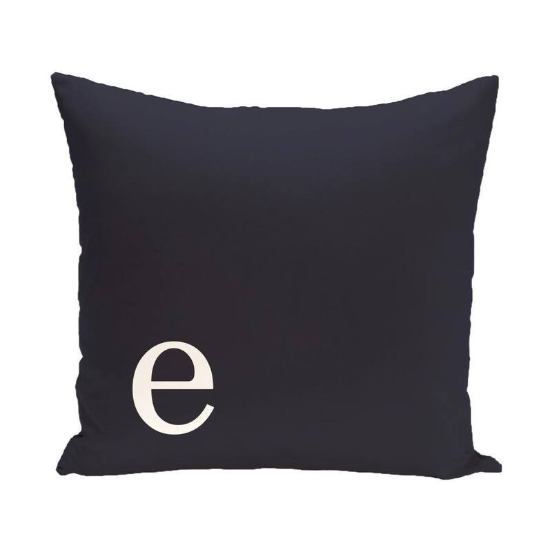 Blue and White 18 x 18-inch Monogram Print Decorative Pillow