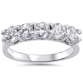 1 To 5 Carats Women S Wedding Bands The Best Bridal 14k White Gold 1 4ct Tdw Five Stone Diamond Wedding Ring
