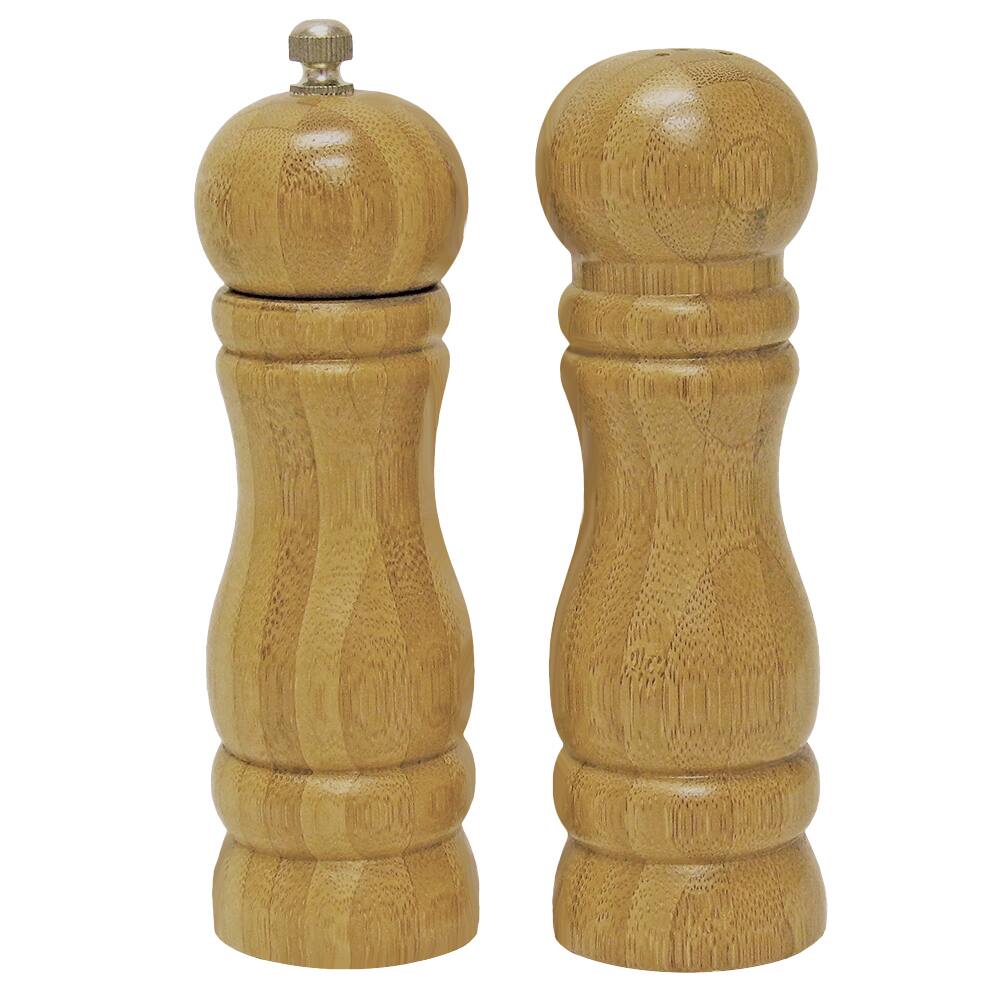 KitchenWorthy Bamboo Salt & Pepper Set