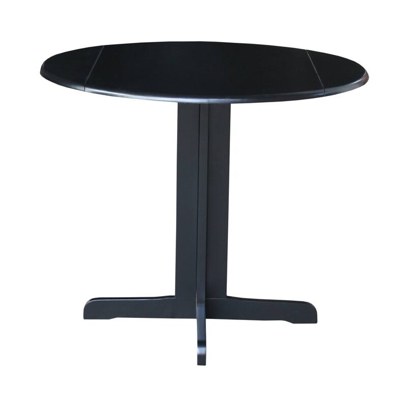 International Concepts Dual Drop Leaf 36-inch Dining Table - Black