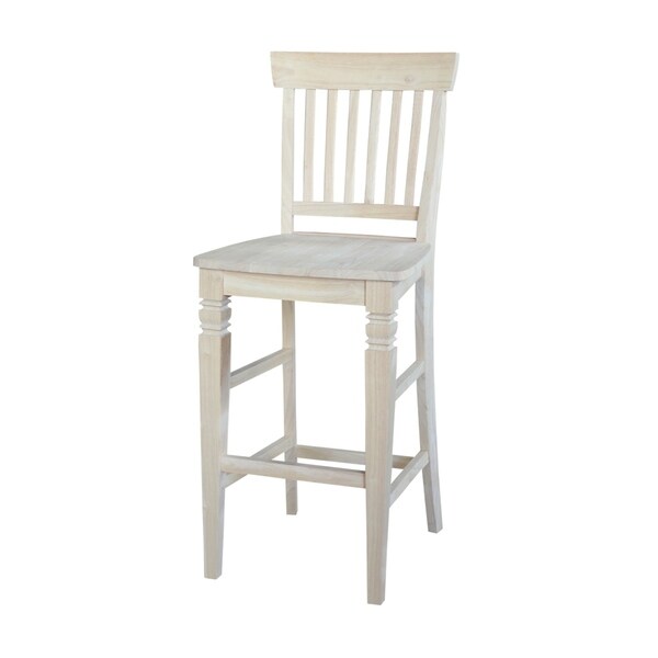 Seattle 30 Inch Bar Stool Unfinished Free Shipping Today Seattle 30 Inch Bar Stool Unfinished