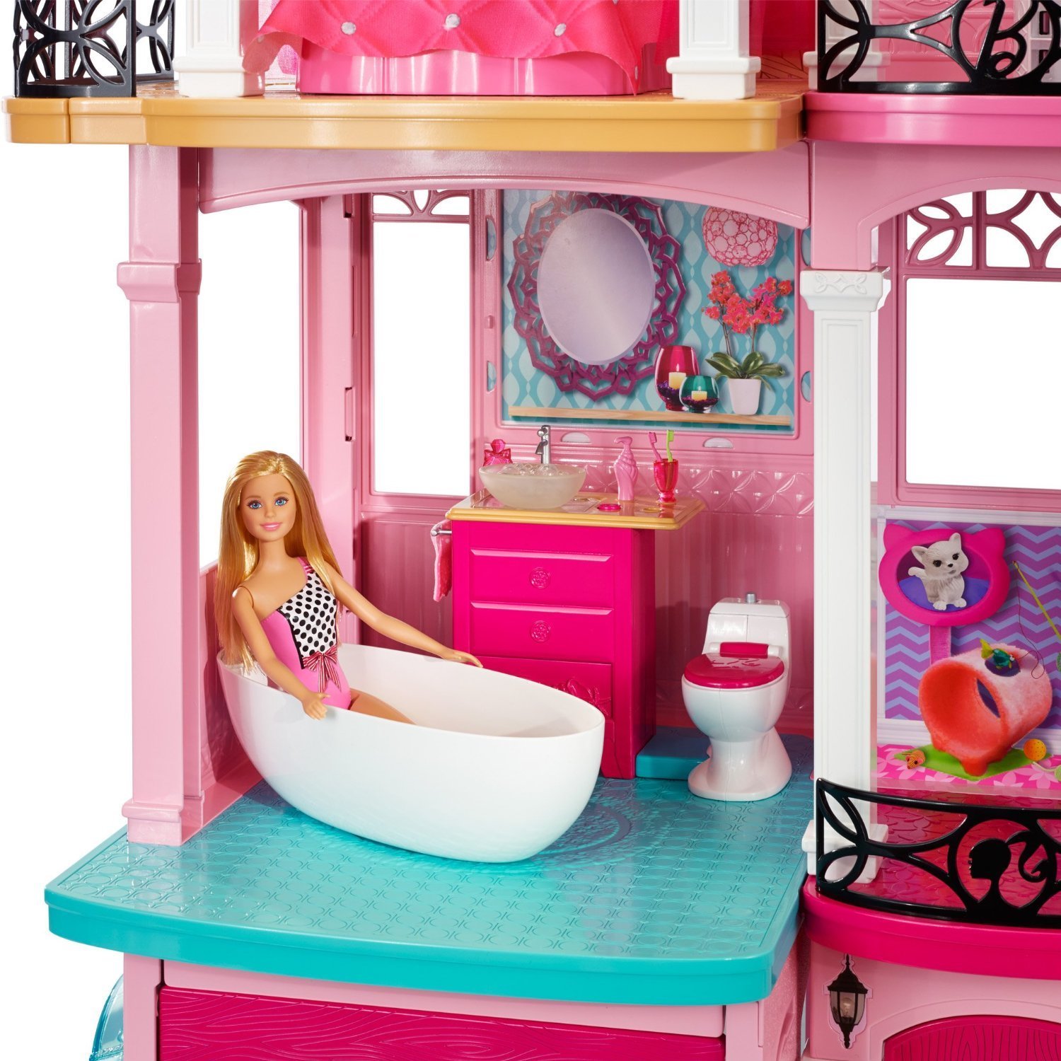barbie doll house with garage