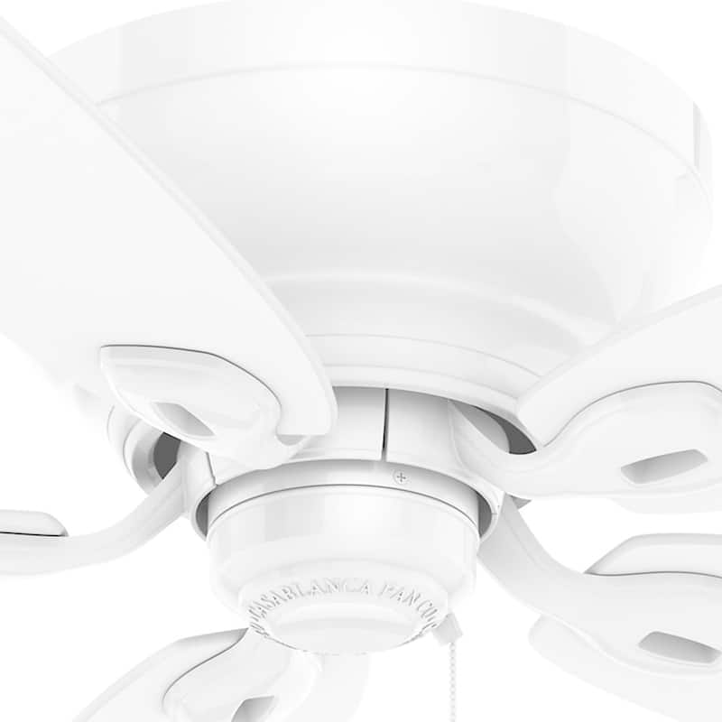 Casablanca 54" Durant Low Profile Ceiling Fan with Pull Chain - Snow White - Snow White