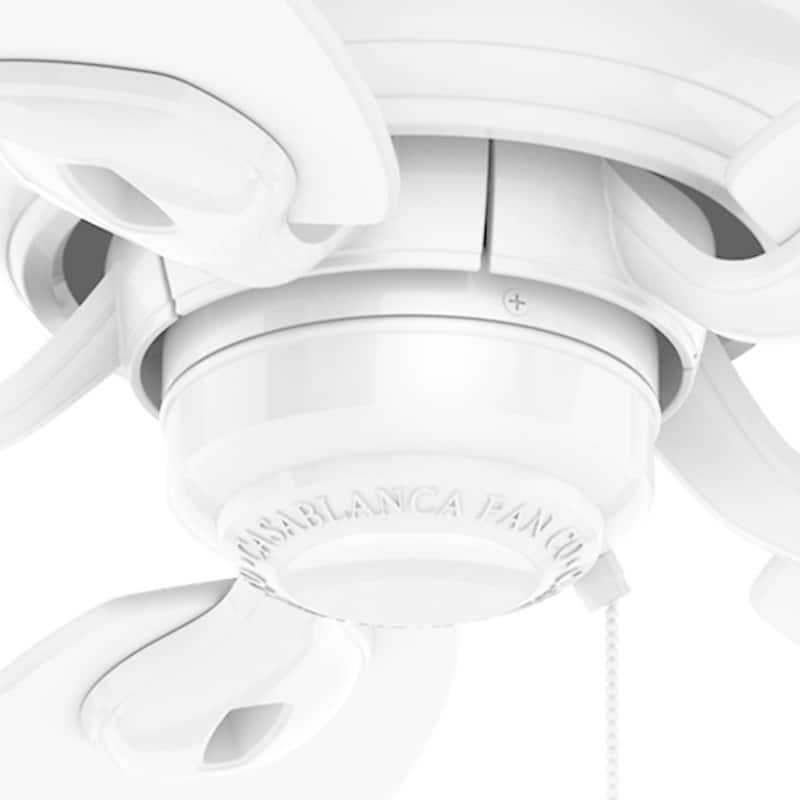 Casablanca 54" Durant Low Profile Ceiling Fan with Pull Chain - Snow White - Snow White