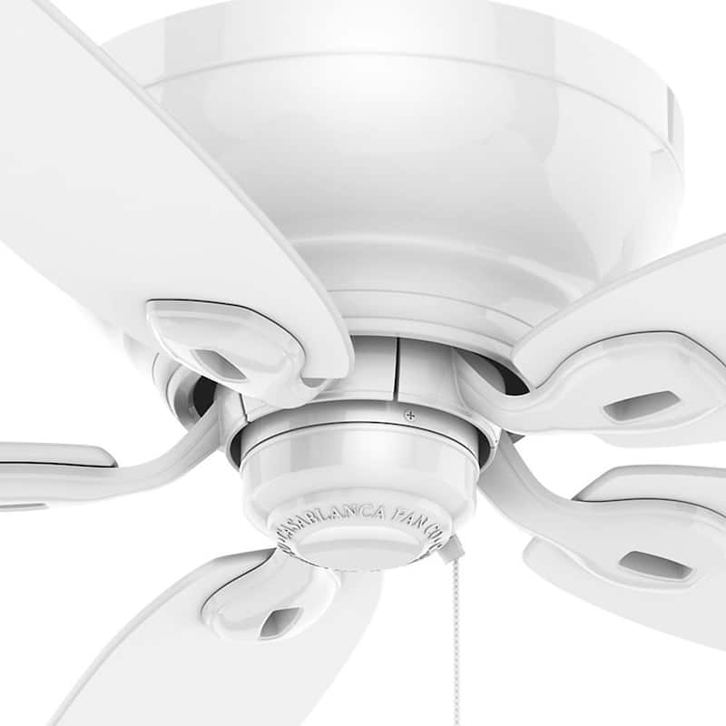 Casablanca 54" Durant Low Profile Ceiling Fan with Pull Chain - Snow White - Snow White