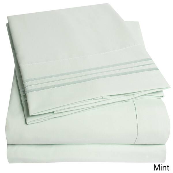 Shop Deep Pocket Soft Microfiber 4 Piece Sheet Set On Sale