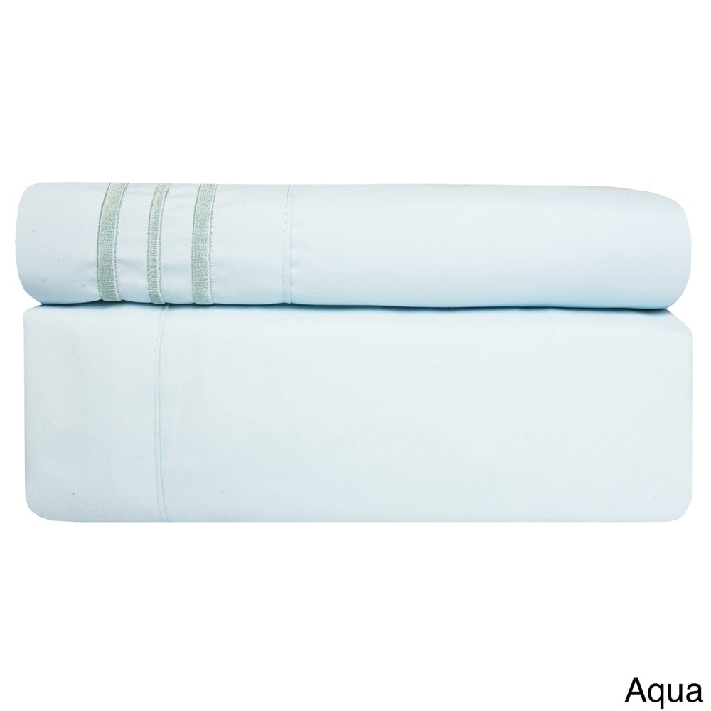 Sweet Home Collection 4 Piece Sheet Set, Ultra Soft 1800 Series, Double Brushed Microfiber