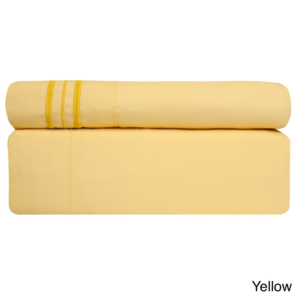 Sweet Home Collection 4 Piece Sheet Set, Ultra Soft 1800 Series, Double Brushed Microfiber