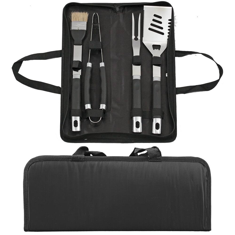 KitchenWorthy Gourmet BBQ Tool 5-piece Set (Case of 10) - Silver