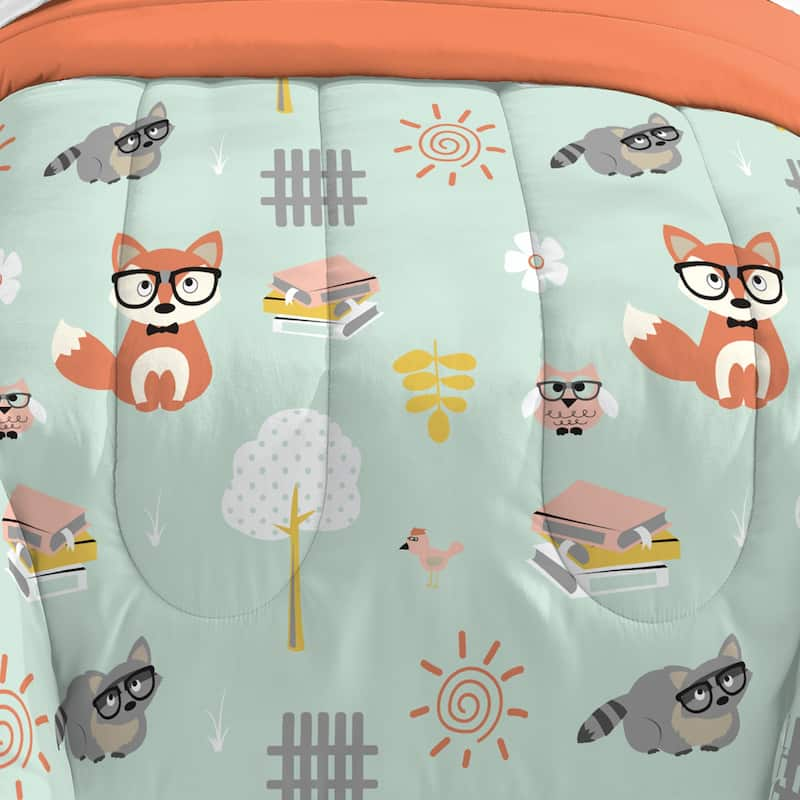 Dream Factory Woodland Friends Twin Bed in a Bag with Sheet Set