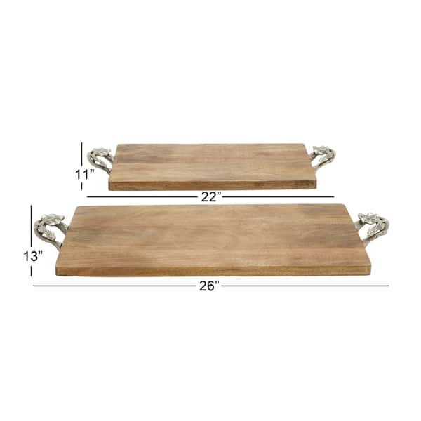 Modern Pierced Iron Tray Basket with Wooden Divider - Bed Bath & Beyond -  19565806