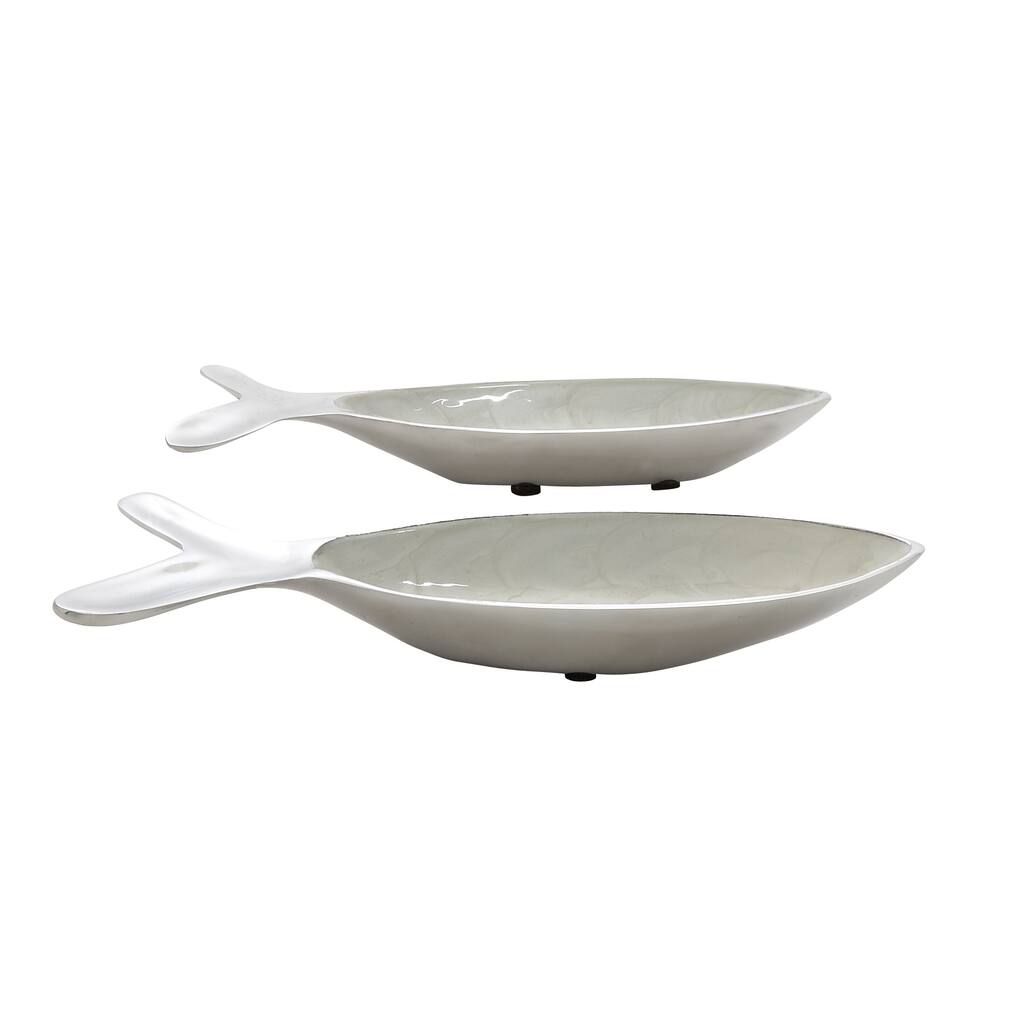 Stunning Aluminum Fish Bowl Set of 2