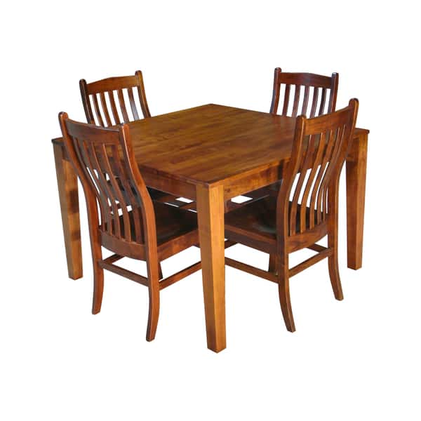 Shop Somette 5 Piece Solid Maple Wood Dining Set With Cherry