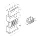 preview thumbnail 2 of 10, Furniture of America 4-tier Bar Cabinet with 24-bottle Wine Rack