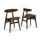 preview thumbnail 3 of 3, Set of 2 Flamingo Mid-Century Solid Wood Dining Chairs