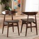 preview thumbnail 1 of 3, Set of 2 Flamingo Mid-Century Solid Wood Dining Chairs