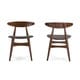 preview thumbnail 4 of 3, Set of 2 Flamingo Mid-Century Solid Wood Dining Chairs