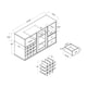 preview thumbnail 6 of 7, Furniture of America Modern Wooden Dining Buffet with Storage Shelves and Drawers, Kitchen Sideboard Organizer for Dining Room