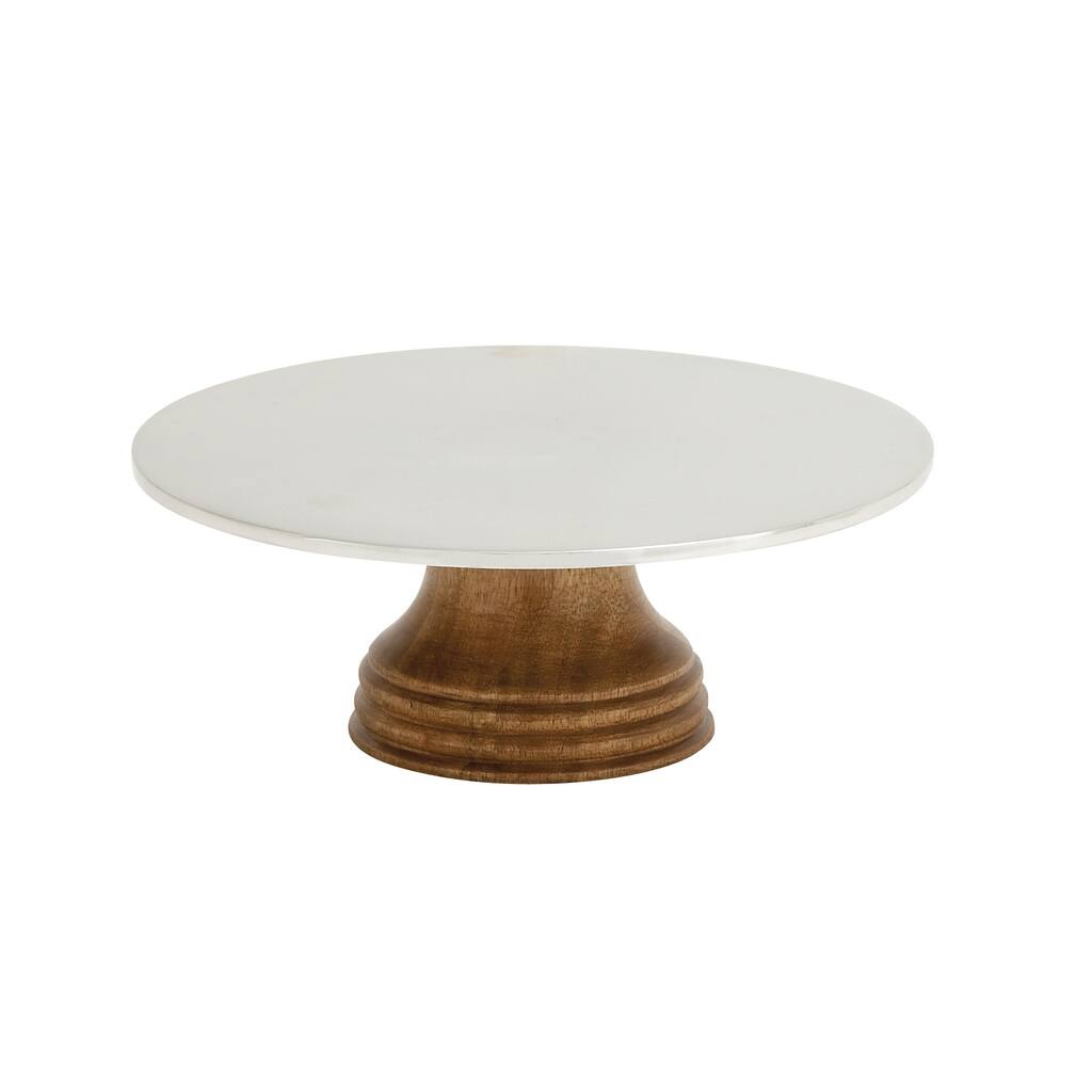Artistic Aluminum Wood Cake Stand