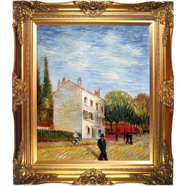 Van Gogh The Rispal Restaurant at Asnieres, Summer Hand Painted