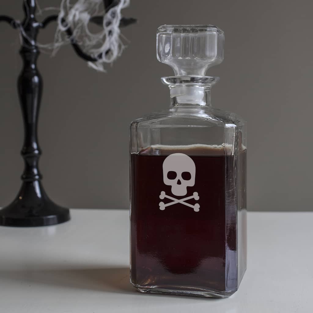 Crossbones and Skull Spirits Decanter