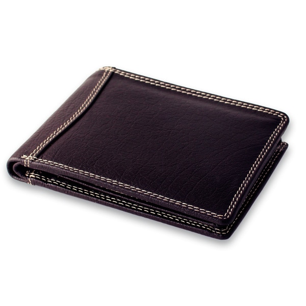 Shop Handmade Men&#39;s Leather &#39;Suave Brown&#39; Wallet (India) - Free Shipping On Orders Over $45 ...