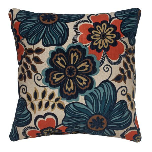 Shop Art Van Saxon Navy Sofa With 2 Clementine Turquoise Accent