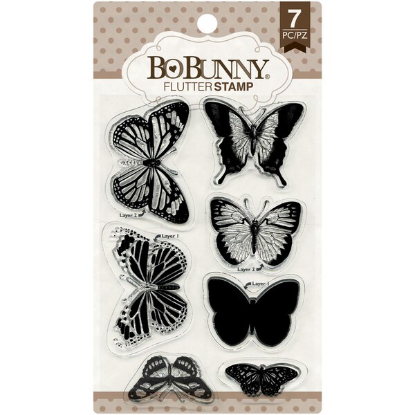 BoBunny Stamps 4inX6inFlutter