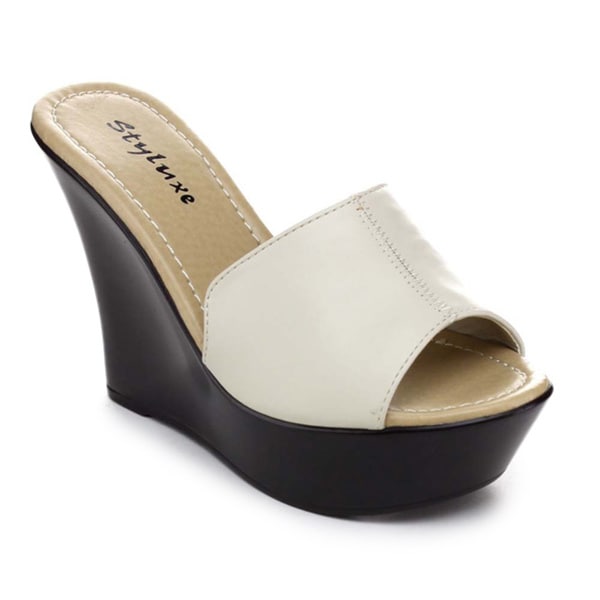 womens slip on wedges