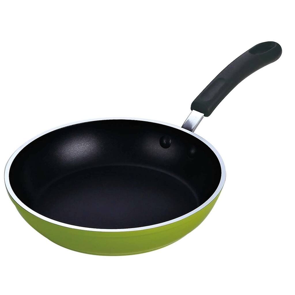 Cook N Home 8-inch Induction Compatible Green Nonstick Fry Saute Pan