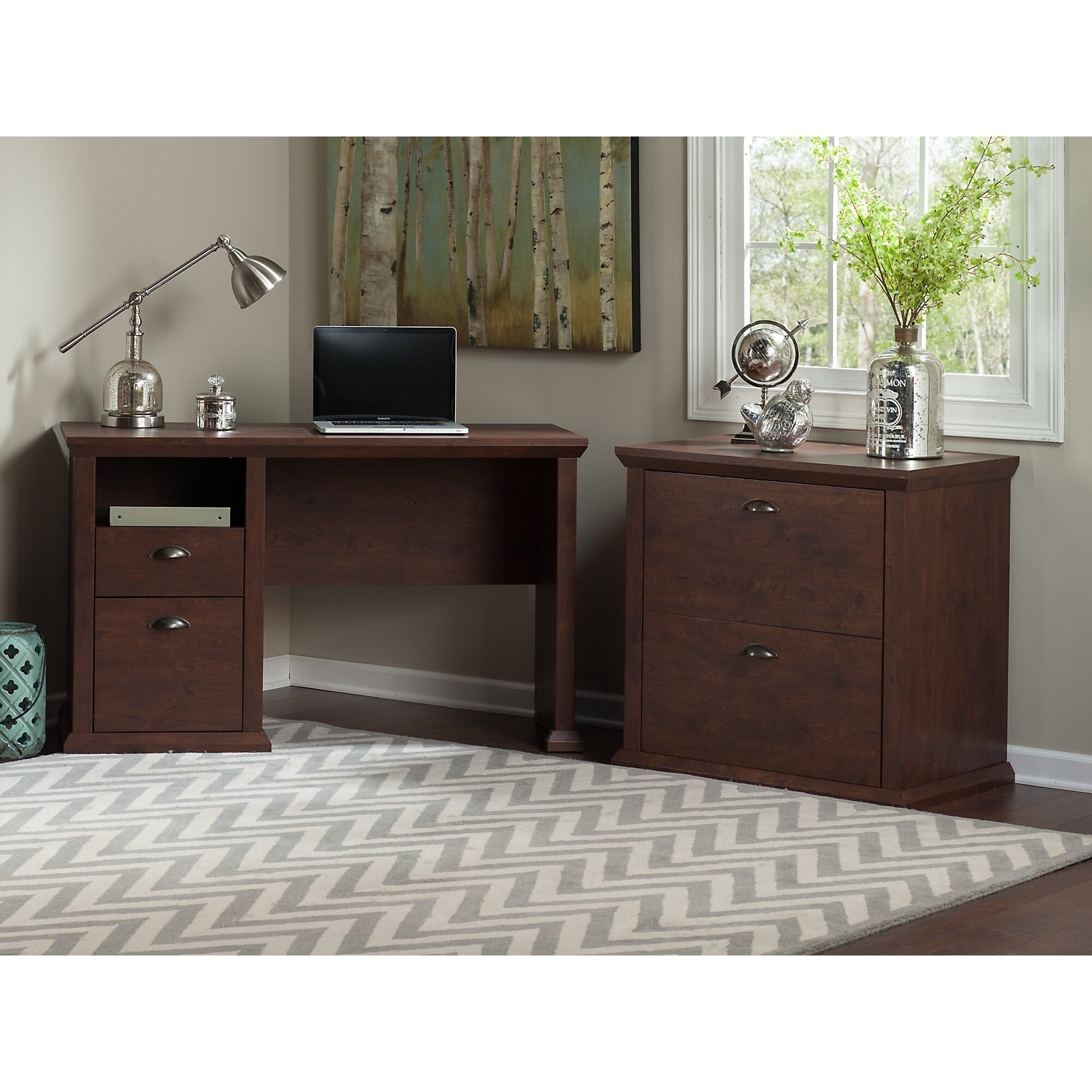 Shop Copper Grove Senaki Home Office Desk And Lateral File Cabinet