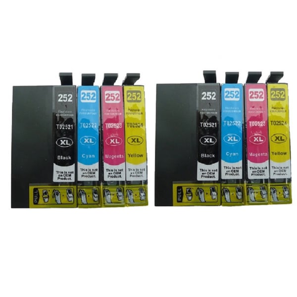 8 Pack Replacing T252xl Ink Cartridge For Epson Wf 3620 Wf 3640 Wf 7110 Wf 7610 Wf 7620 Printer 8503
