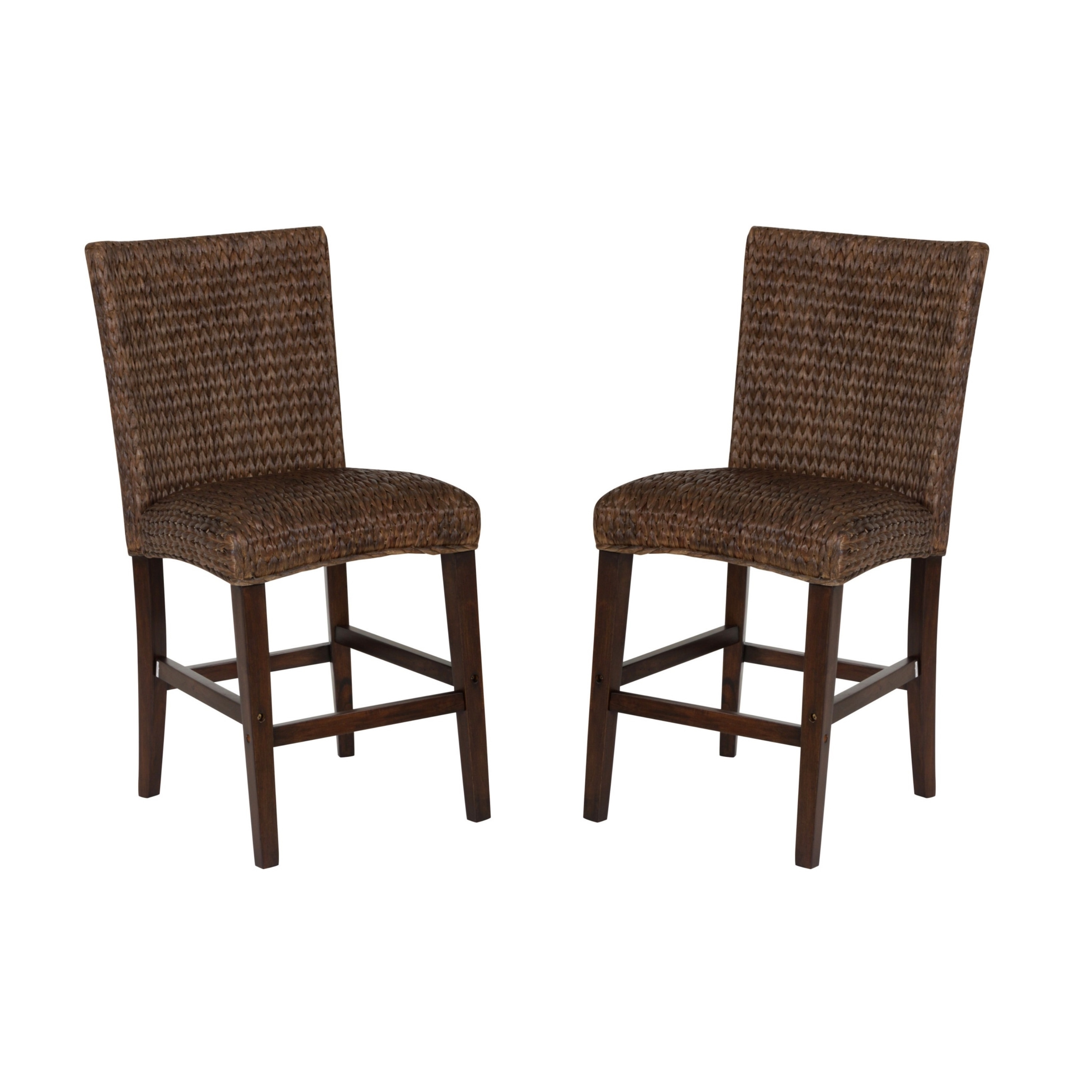 Montgomery Rattan Woven Counter height Stools (Set of 2)  