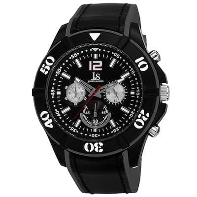 Joshua & Sons Men's Quartz Multifunction Double Layer Grey Strap Watch