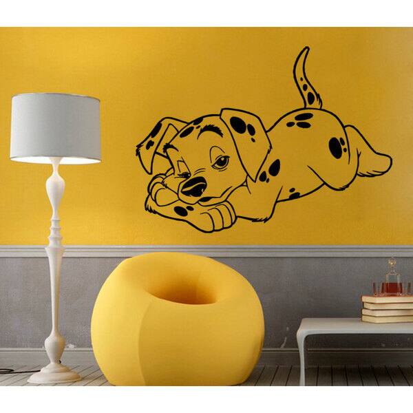 Black Dalmatian Vinyl Sticker Wall Art Overstock 10157092