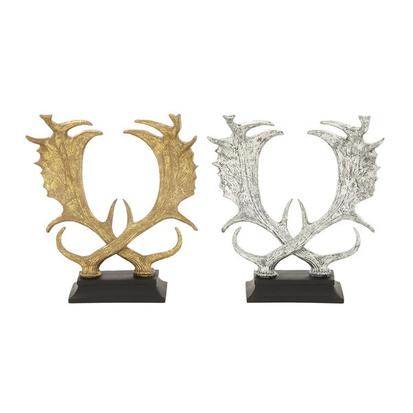 Shop Marvelous Moose Horn (Set of 2) Free Shipping Today Overstock