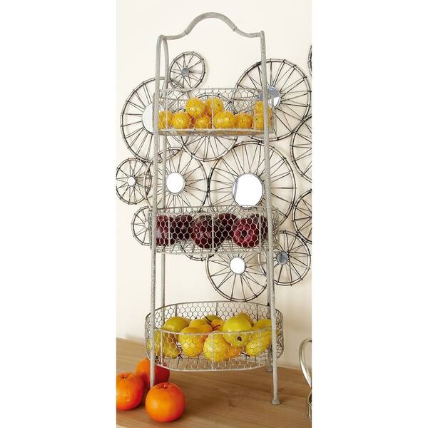 Elegant and Stable Metal 3-tier Basket