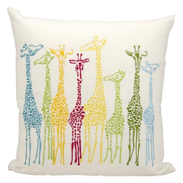 Mina Victory Indoor/Outdoor Giraffes Multicolor Throw Pillowby Nourison (20-Inch X 20-Inch)