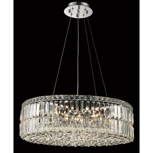 Elegant Lighting Chrome Royal cut 32 inch Crystal Clear Hanging 18