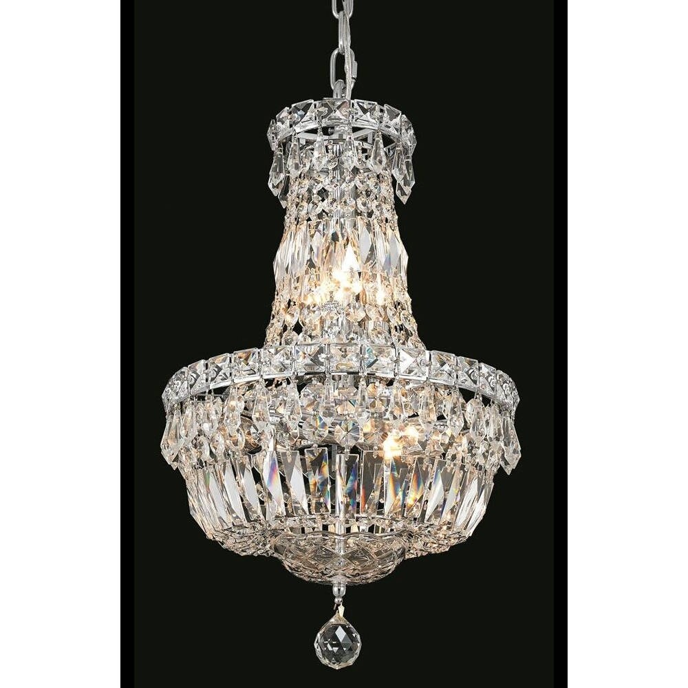 Shop Elegant Lighting Chrome 12 Inch Royal Cut Crystal Clear