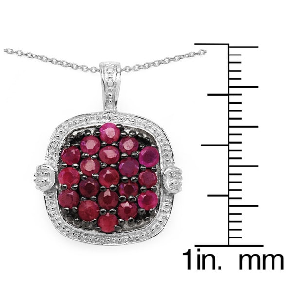 1.52 Carat Genuine White Cubic Zirconia .925 Sterling Silver Pendant