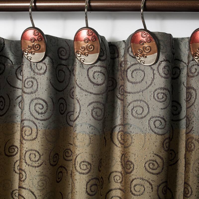 Avant-Garde Shower Curtain and Hooks Set or Separates - Multi-color