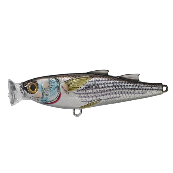 LiveTarget Mullet Popper Silver/ Black no. 4