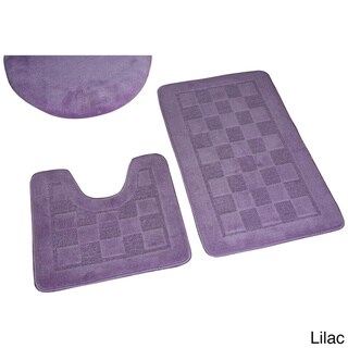lilac bath mat set