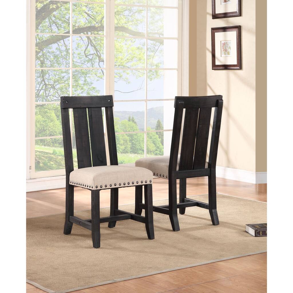 Industrial Solid Wood Dining Chair (set of 2)