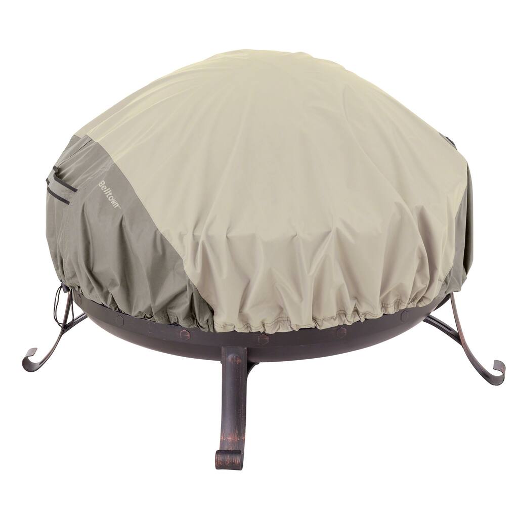 Classic Accessories Belltown Grey Round Fire Pit Cover